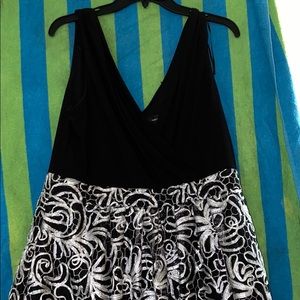 Elegant black and white dress